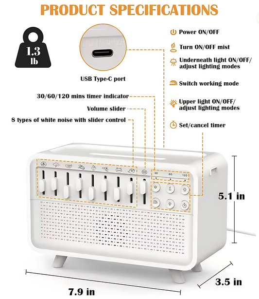 DreamGlow™ 4-in-1 Sleep Machine